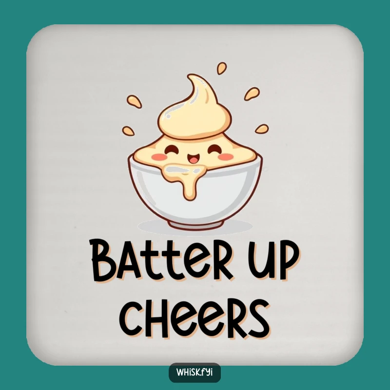 Funny Batter Bowl Coaster - Enthusiastic Spill Protector