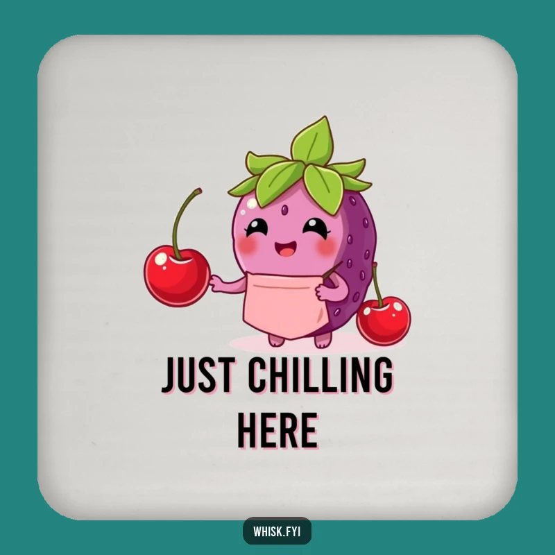 Funny Berry Chef Coaster: Adorable Table Decor for Food Lovers