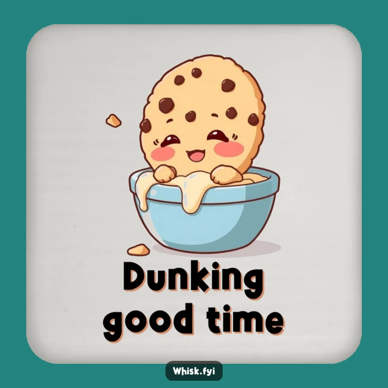 Funny Cookie Dunk Coaster A Protective Giggling Treat Gift