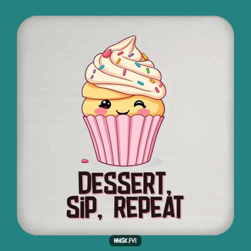 Funny Cupcake Decorating Coaster Set: Protect Surfaces Sweetly, Perfect Funny Gift for Tables