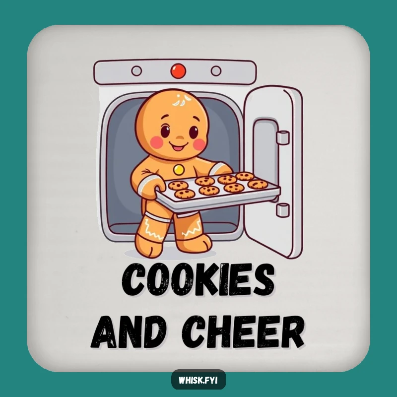 Funny Gingerbread Man Cookie Coaster - Playful Surface Protector