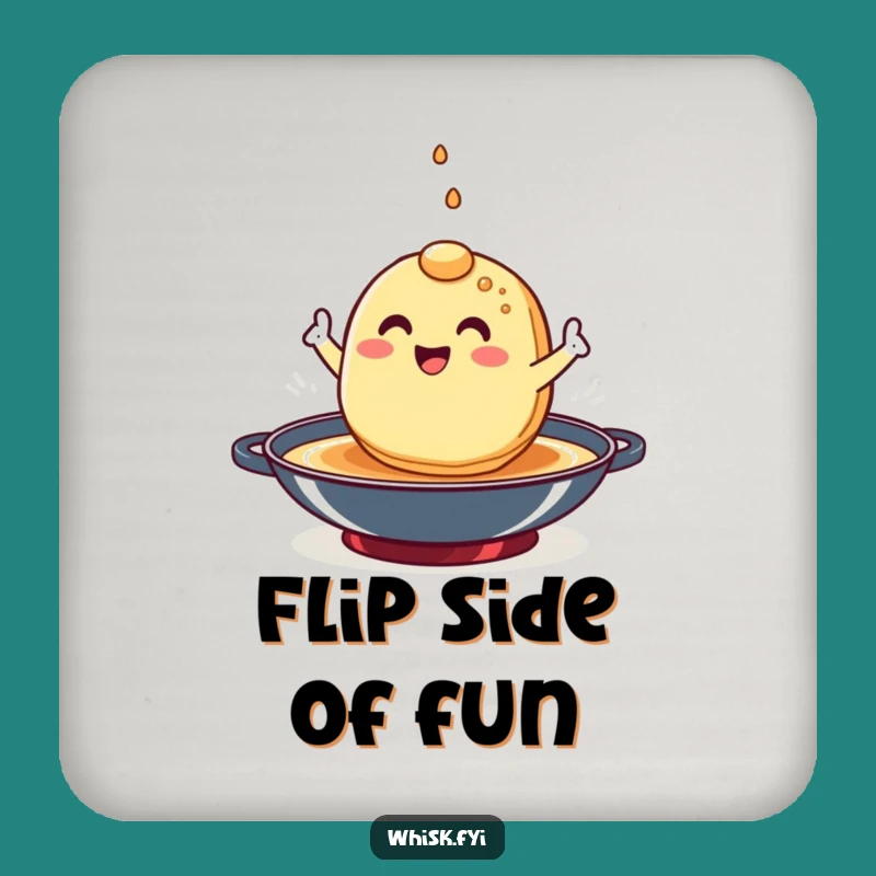 Funny Pancake Flip Coaster - Hilarious Protection for Your Surfaces