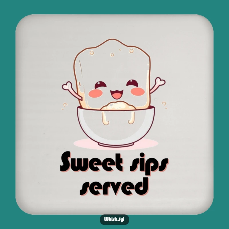 Funny Sugar Cube Drink Coaster: Protect Surfaces with Sweet, Humorous Style
