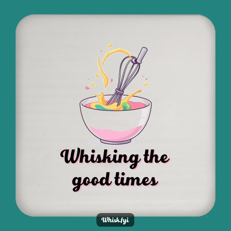 Funny Whisk Batter Coaster: Protect Surfaces with Giggling Kitchen Utensil Art