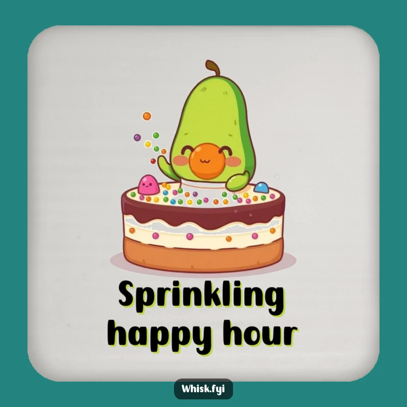 Funny Avocado Baker Coaster - Cake Decorating Drink Protector, Quirky Gift