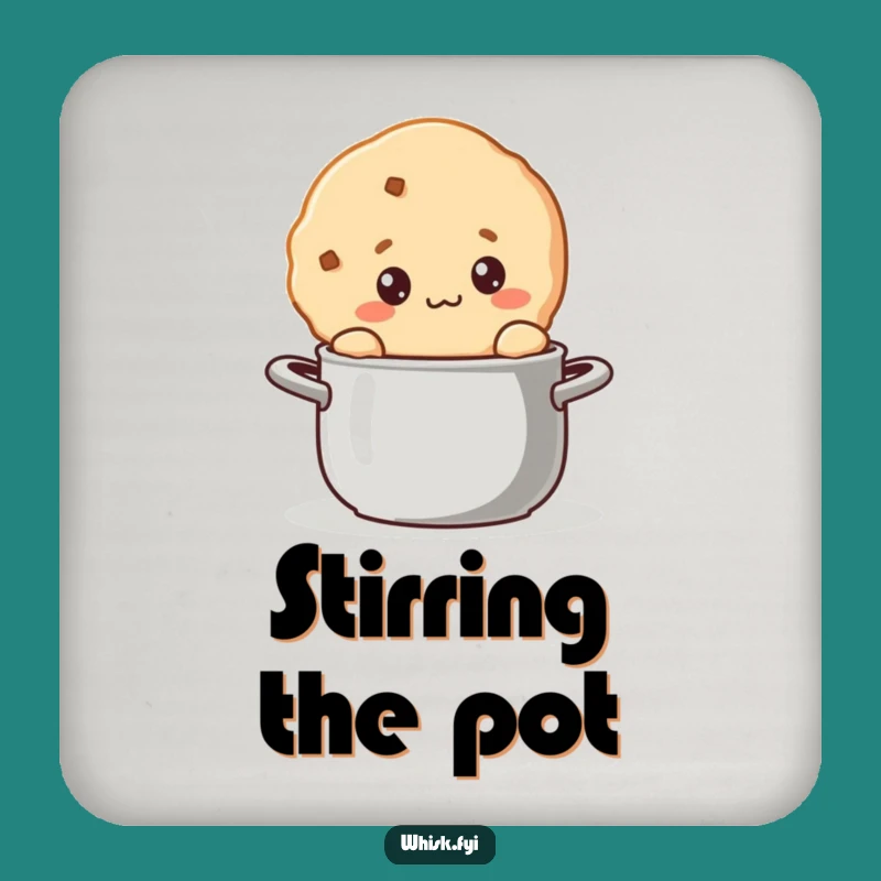 Funny Kawaii Cookie Coaster - Hilarious Protection for Your Surfaces