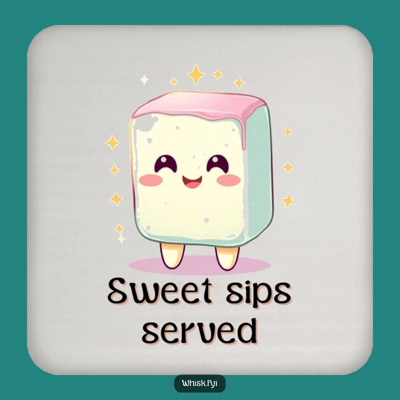 Funny Sugar Cube Coaster - Radiant Sparkle Protector