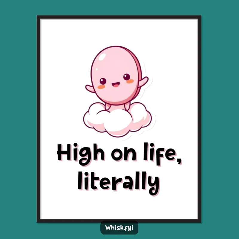 Funny Giddy Macaron Poster - Dreamy & Hilarious Wall Art