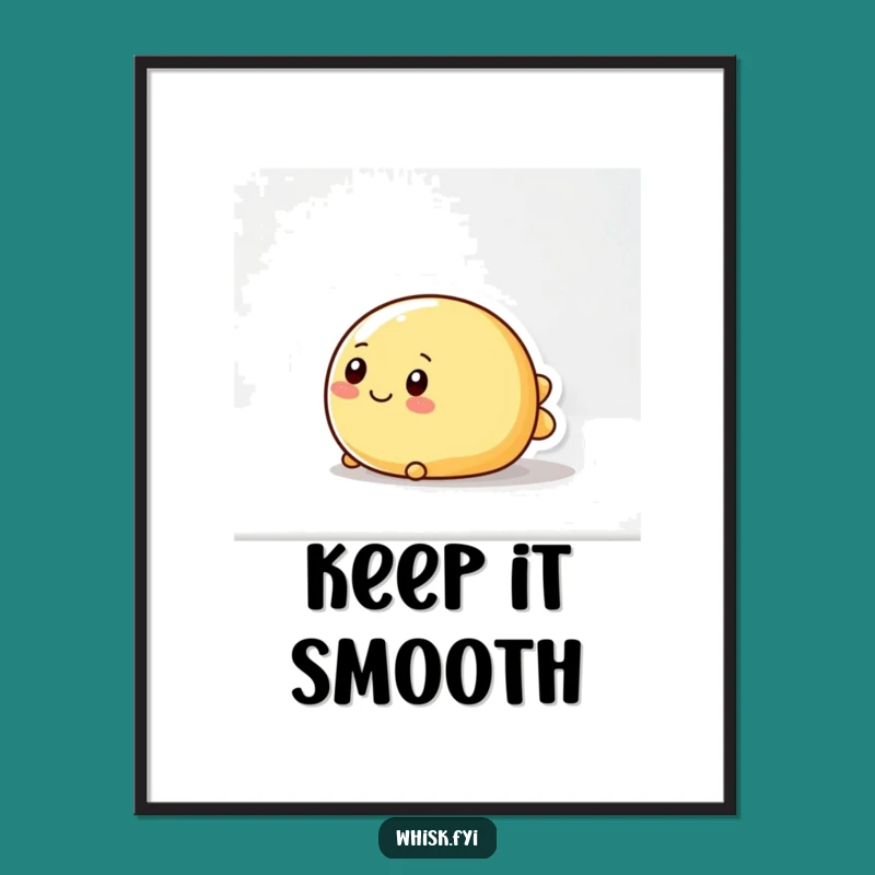 Funny Wobbly Butter Poster - Smooth Sliding Kitchen Art