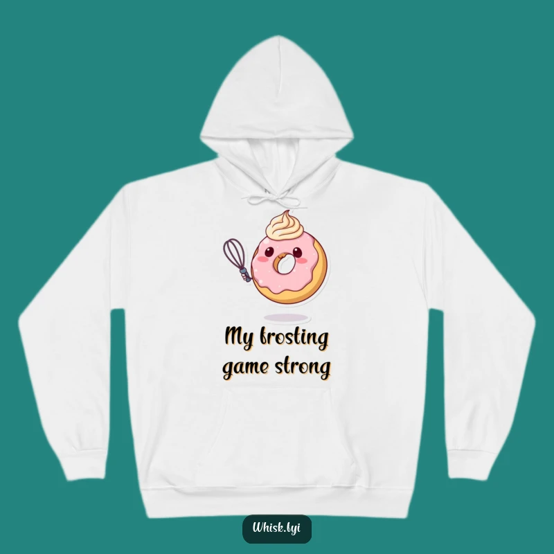 Cozy Funny Donut Frosting Hoodie: Adorable Character Swirling Sweetness Funny Gift