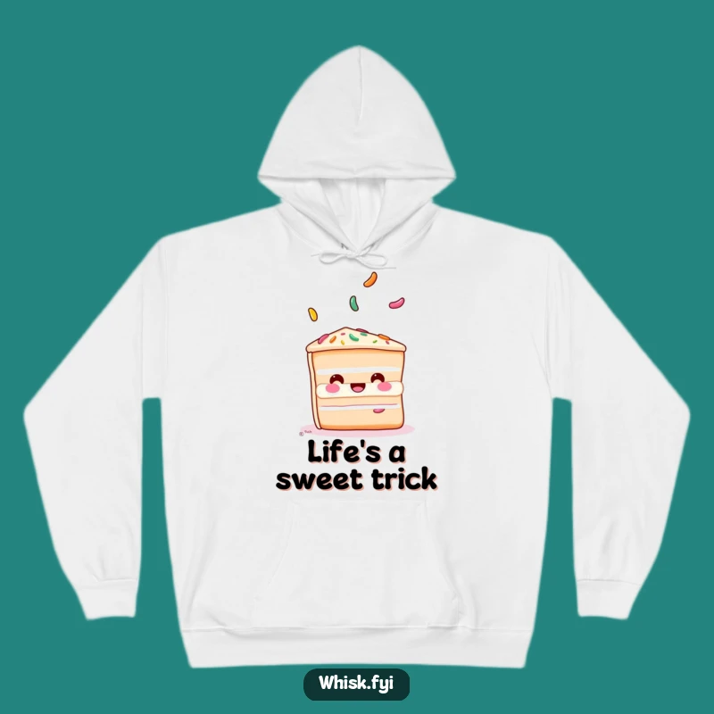 Funny Cake Juggling Hoodie: Cozy Dessert Sweatshirt for Sweet Moments
