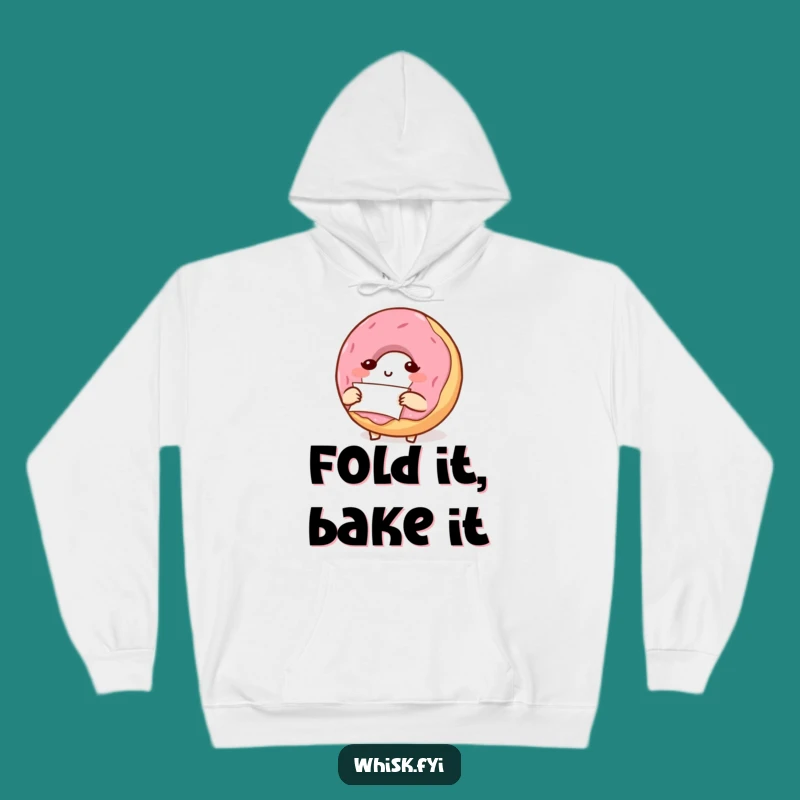 Funny Donut Folding Hoodie: Cozy & Determined Baker Gift