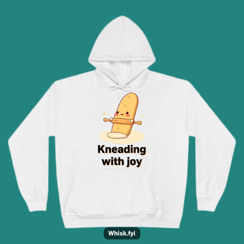 Funny Gleeful Baguette Baking Hoodie - Cozy Baker's Companion Sweatshirt Gift