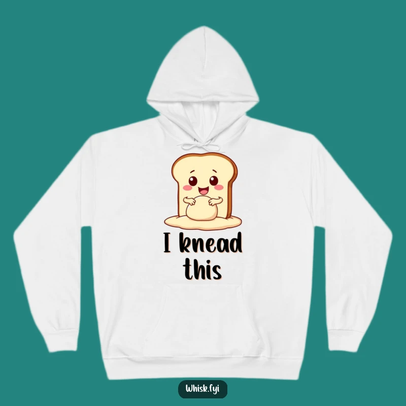 Funny Kawaii Bread Hoodie - Cozy Baker's Kneading Sweatshirt
