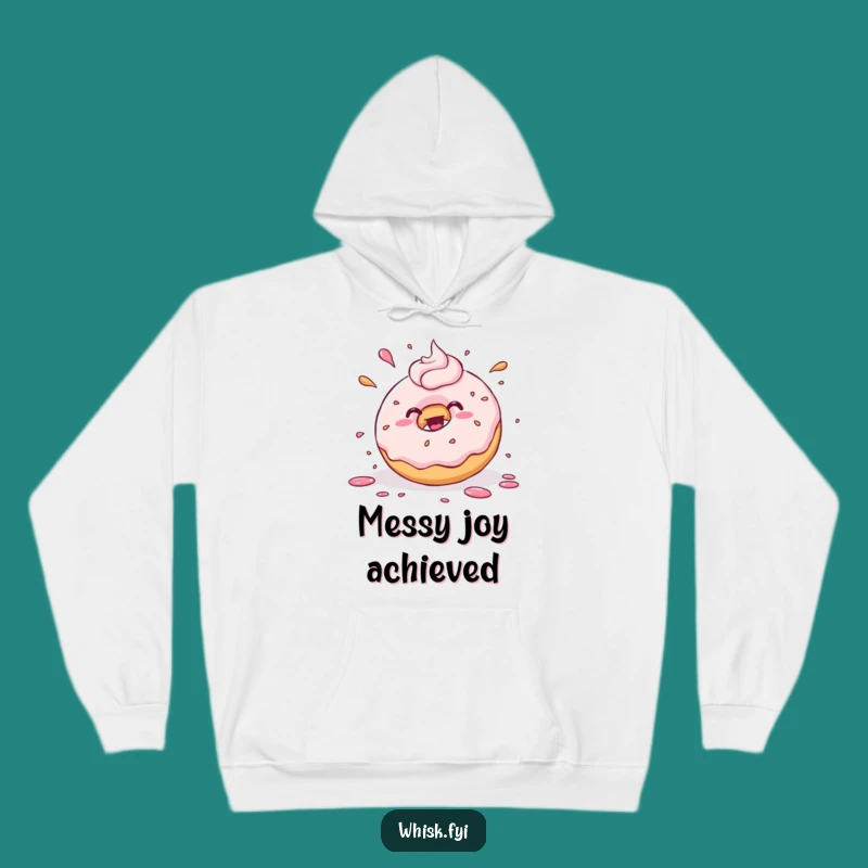 Funny Kawaii Donut Hoodie - Cozy Joyful Frosting Sweatshirt