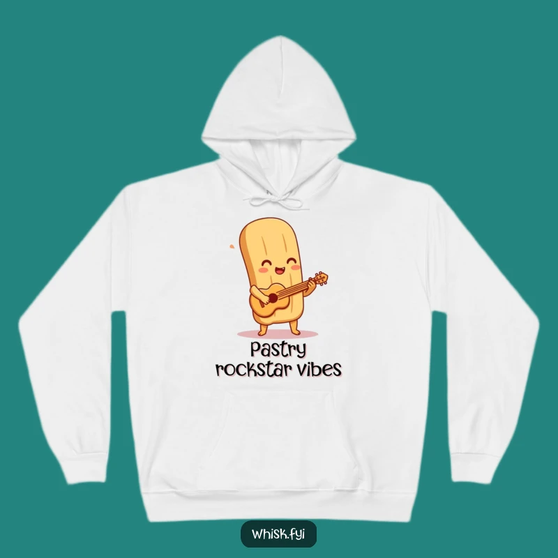Funny Baguette Guitar Hoodie: Cozy Tunes, Perfect Funny Gift for Relaxed Vibes