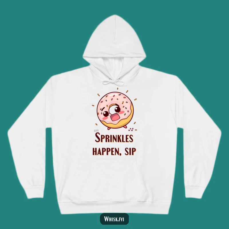 Funny Startled Doughnut Hoodie - Cozy & Comedic Comfort Gift