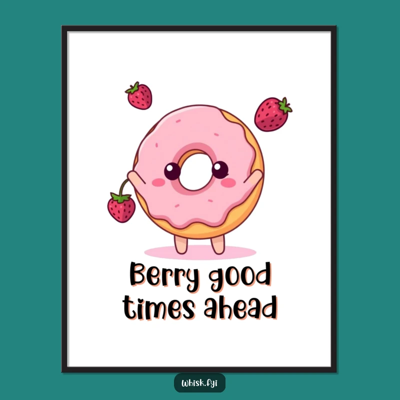 Funny Free Printable Wall Art: Playful Donut Toss, Downloadable Decor