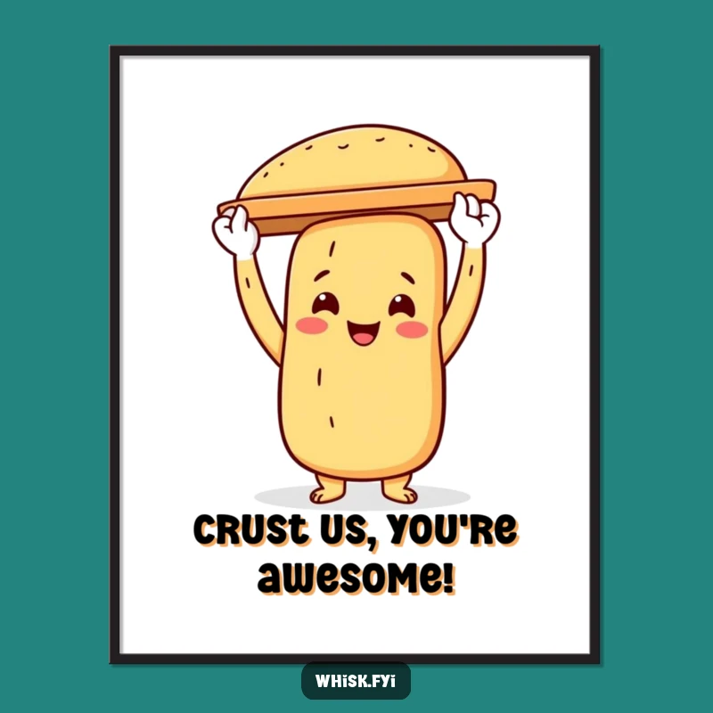 Free Printable Baguette Wall Art: Funny Baker Downloadable Poster Gift!