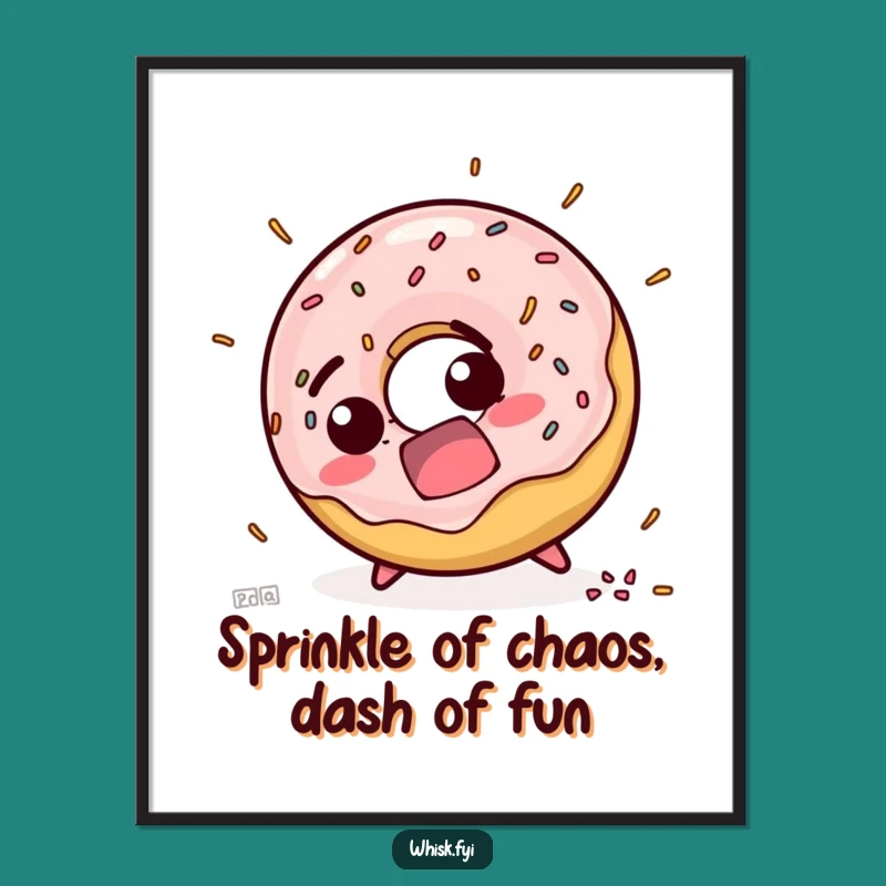 Free Printable Wall Art: Tripping Donut, Funny Food Decor, Downloadable Art