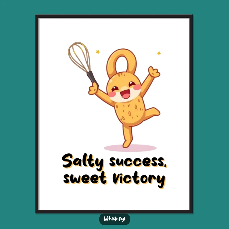 Funny Free Printable Wall Art: Pretzel Acrobatics Downloadable Gift