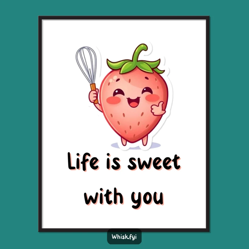 Funny Free Printable Wall Art: Sweet Strawberry Decor for a Whimsical, Humorous Home Gift