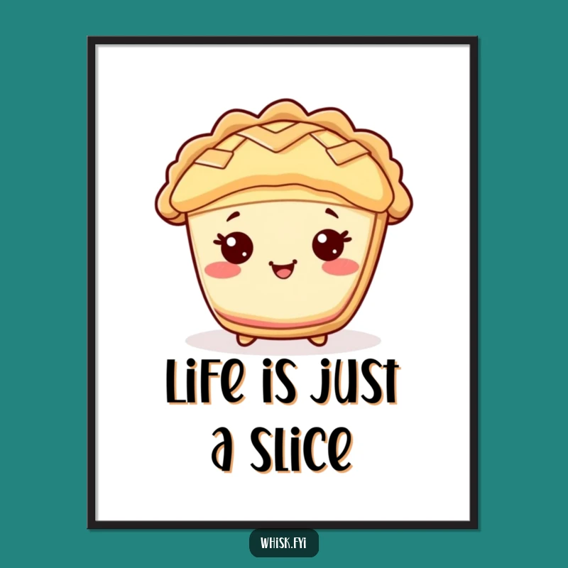 Funny Free Printable Wall Art: Cheerful Kawaii Pie Decor for Sweet Spaces