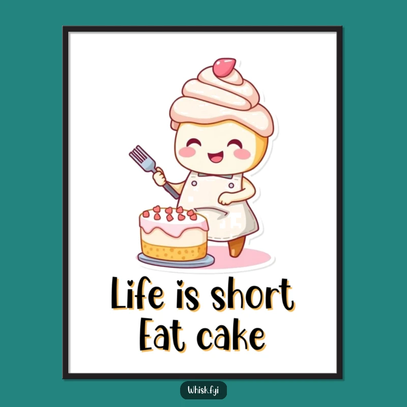 Funny Free Printable Wall Art: Cupcake Decorator DIY Downloadable Decor for Sweet Spaces