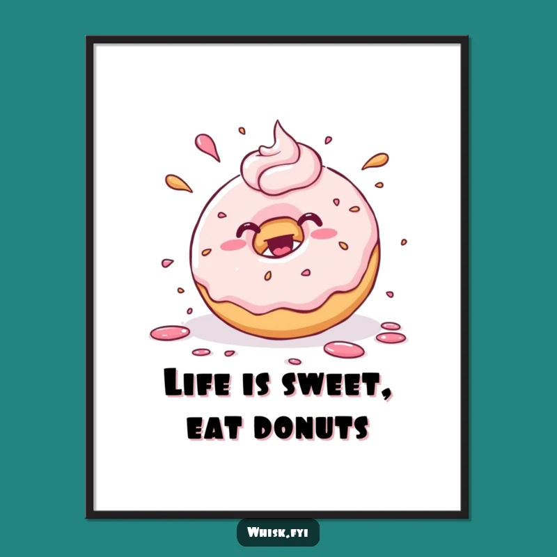 Free Printable Wall Art: Splattering Donut Art, Downloadable DIY Decor for Sweet Spaces