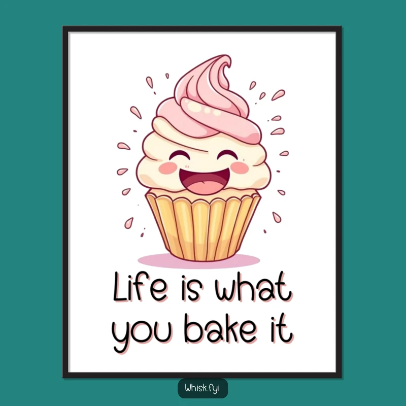 Free Printable Cupcake Wall Art: Funny Frosting Explosion, Downloadable Decor