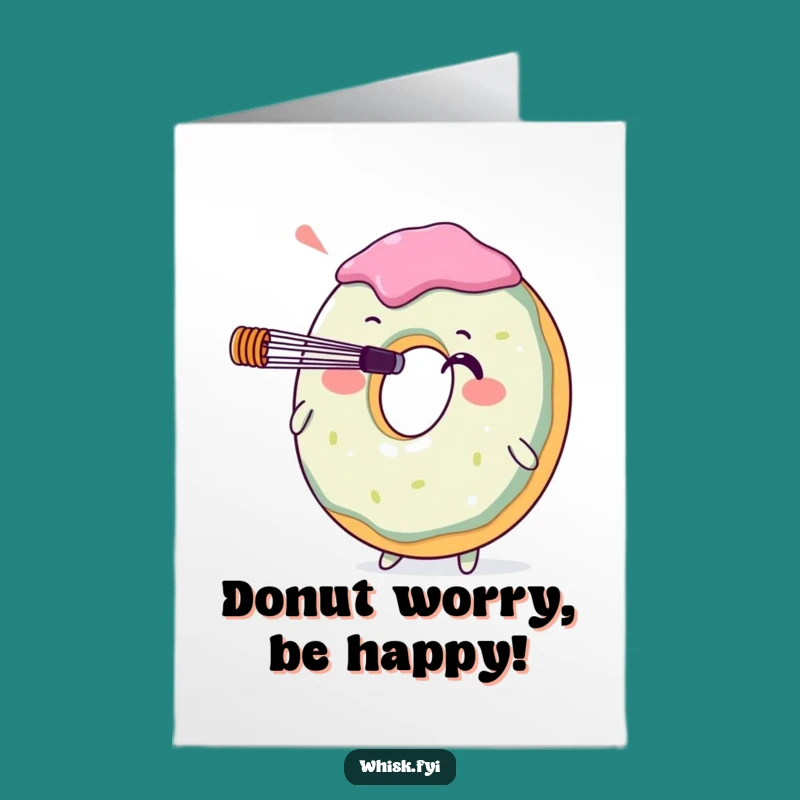 Free Printable Donut Whisk Birthday Card: Funny DIY Downloadable Gift for Bakers