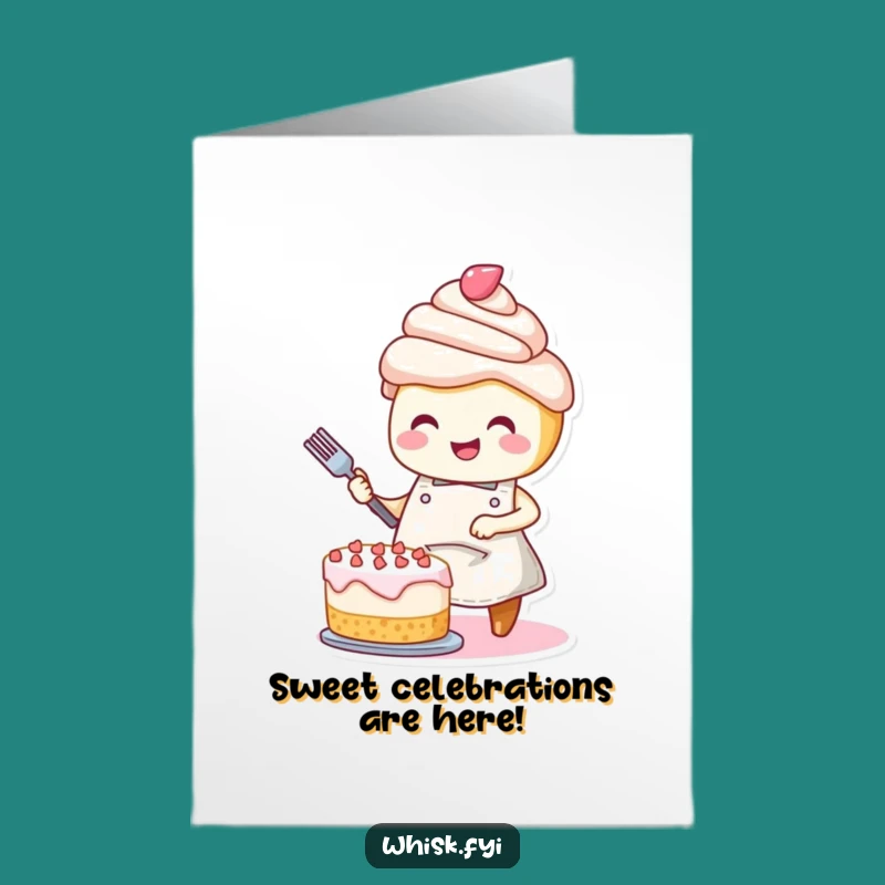 Free Printable Funny Birthday Card: Cupcake Decorator DIY Downloadable Gift for Parties