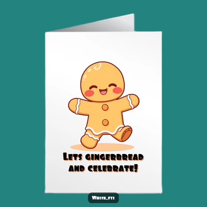 Free Printable Funny Birthday Card: Giggling Gingerbread Man for a Joyful Celebration