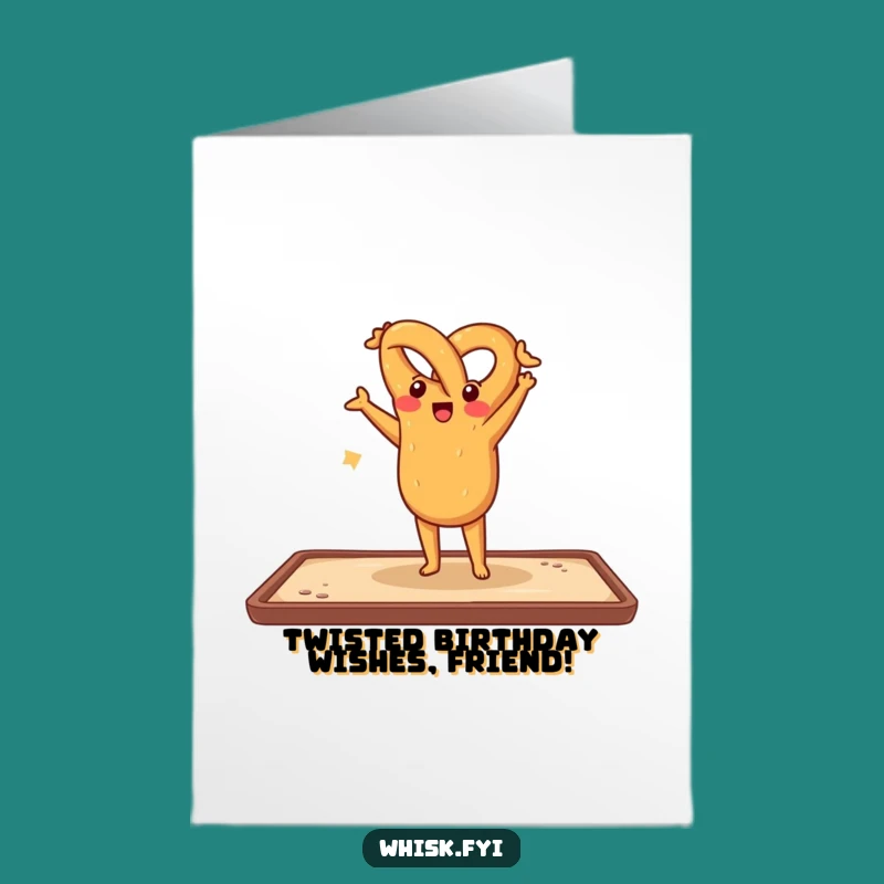 Free Printable Funny Birthday Card Pretzel Handstand - Hilarious Downloadable Salty Greeting
