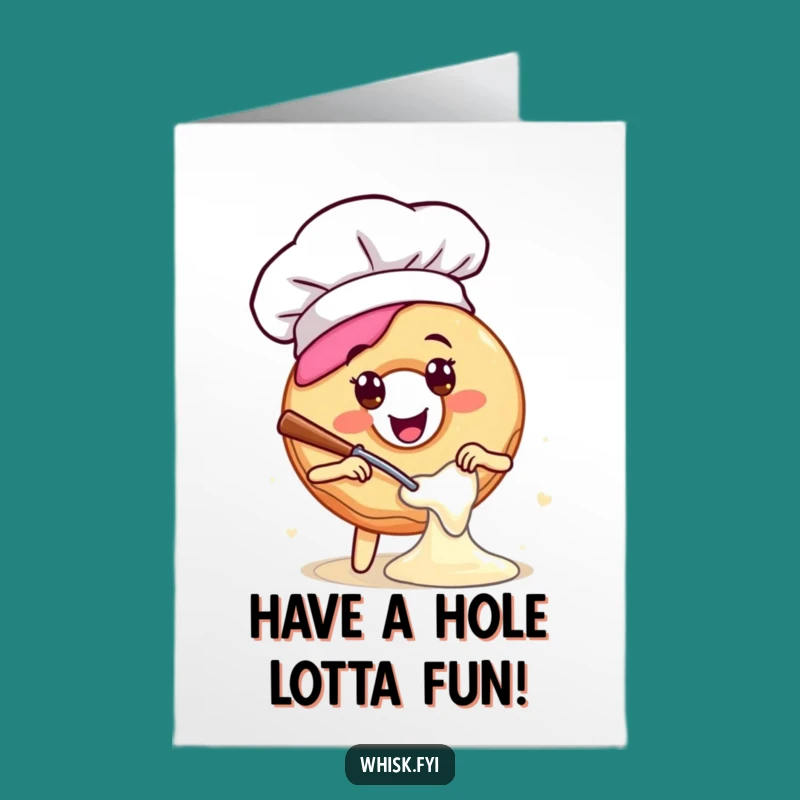 Free Printable Funny Birthday Card Donut Chef - Hilarious Downloadable Bake Greeting