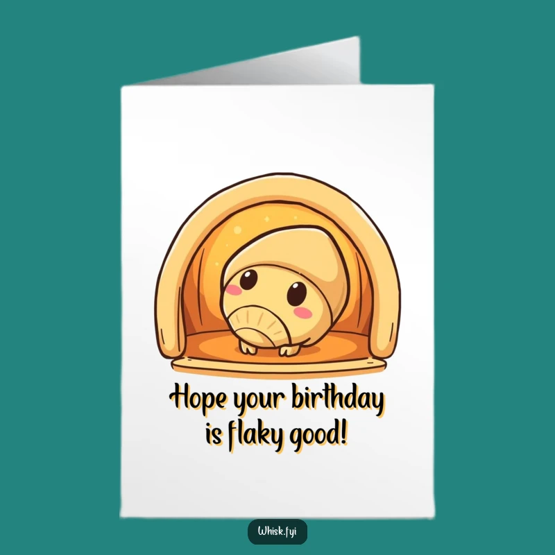 Free Printable Birthday Card: Croissant Oven Peek for a Warm, Funny Celebration Gift