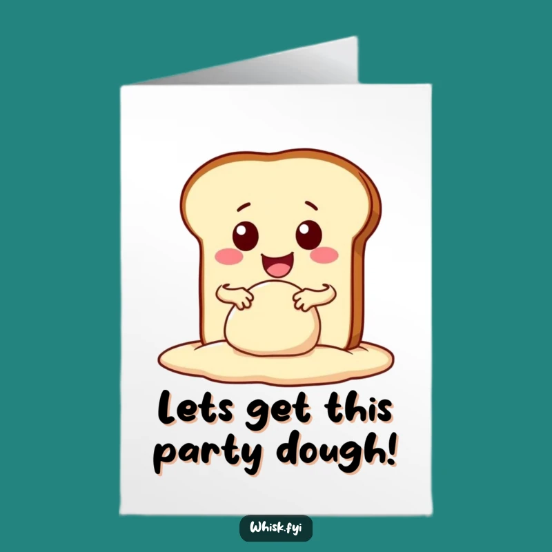 Free Printable Birthday Card: Smiling Bread Kneading, Fun DIY Gift for a Baker's Day