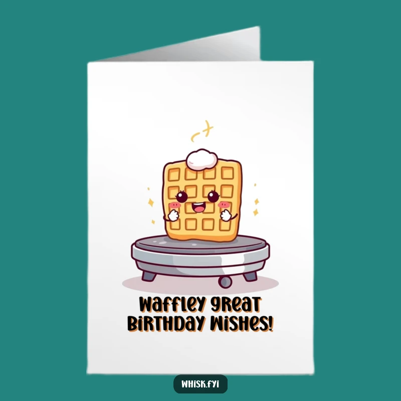 Free Printable Birthday Card: Waffle Bravery Funny Downloadable Gift