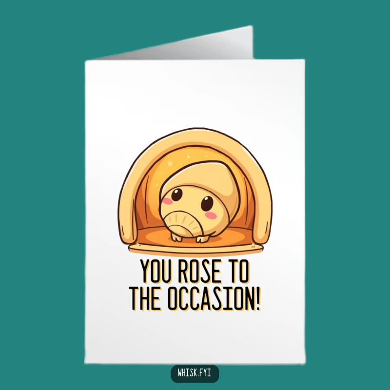 Free Printable Congrats Card: Warm Croissant Oven Peek for a Baked-to-Perfection Gift
