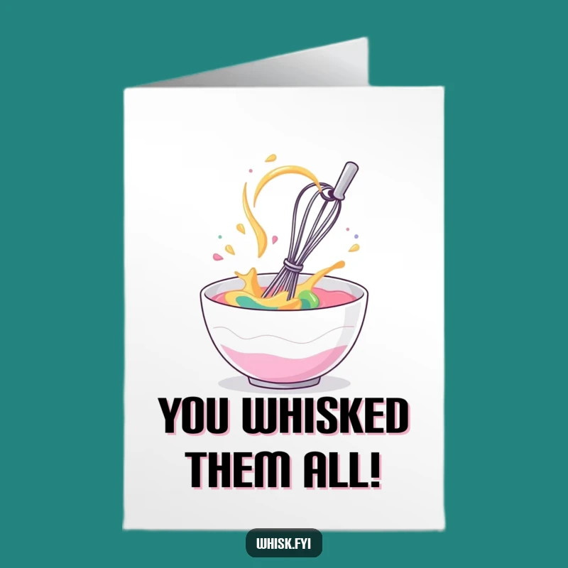 Free Printable Congrats Card: Whisking Up Success, Hilarious Downloadable Celebration Art