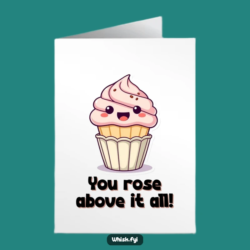 Kawaii Cupcake Congrats Card: Free Printable for Your Sweetest Achievements!