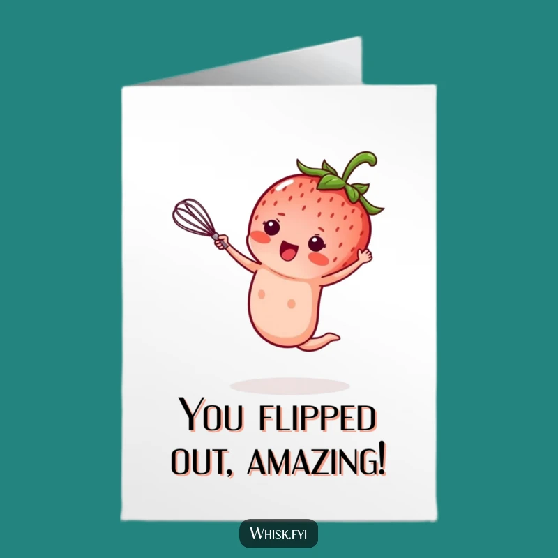 Kawaii Strawberry Congrats Card: Free Printable for Your Amazing Feats!