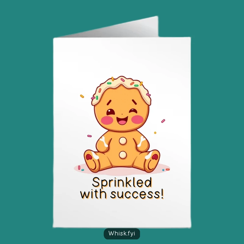 Free Printable Gingerbread Congratulations Card: Funny Decorating Success Downloadable
