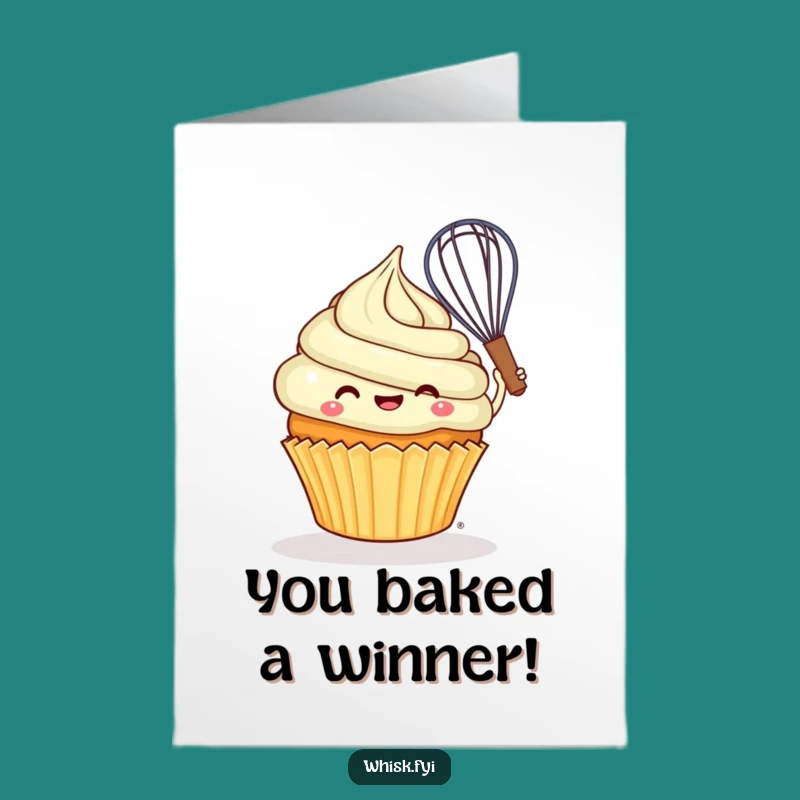 Free Printable Cupcake Congrats Card Funny Downloadable Gift for Bakers Success