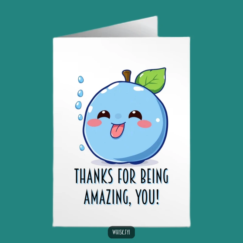 Free Printable Blueberry Thank You Card: Mischievous Character DIY Downloadable Gratitude