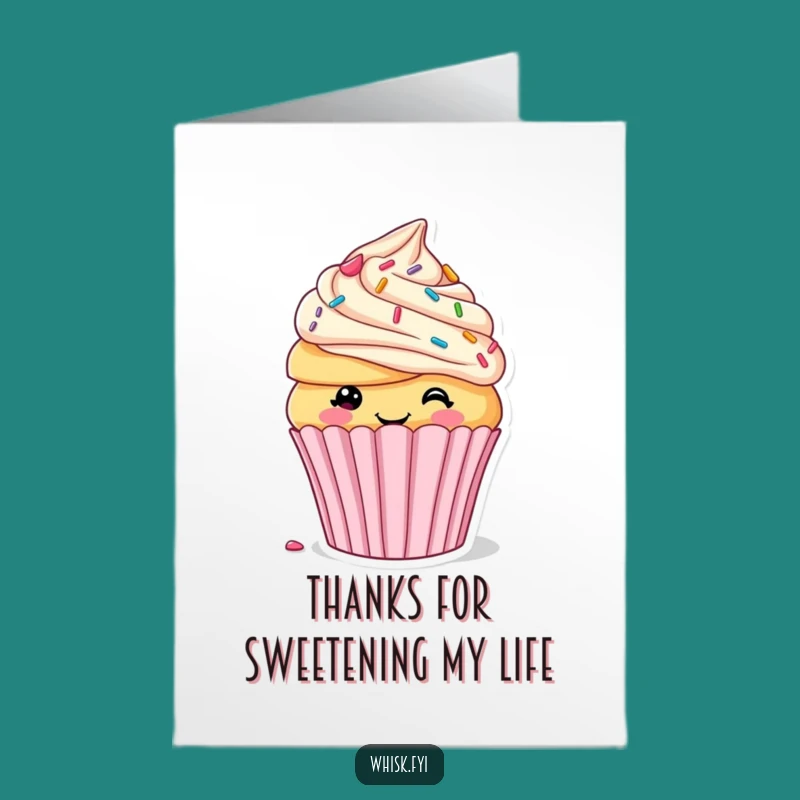 Free Printable Thank You Card Cupcake Decorating - Humorous Downloadable Sweet Appreciation Greeting