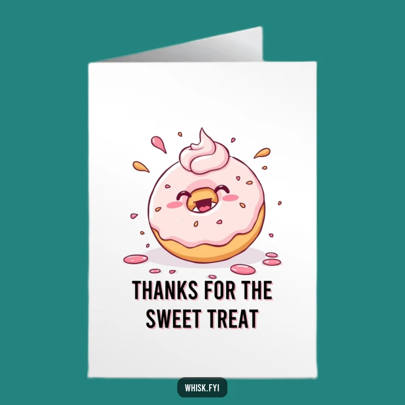 Free Printable Thank You Card: Grateful Donut Art, DIY Gift for Your Sweetness