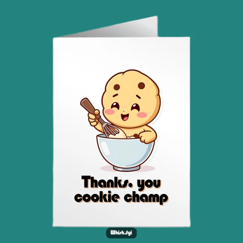 Free Printable Thank You Card: Merry Cookie Whisking, A Humorous Downloadable Gift of Appreciation!
