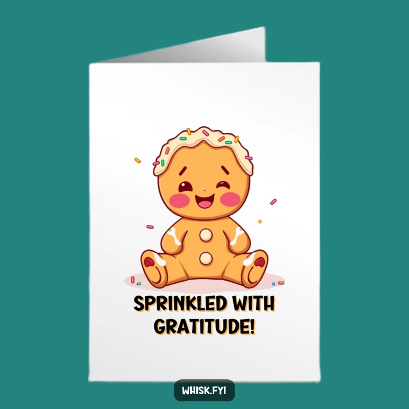 Free Printable Gingerbread Thank You Card: Funny Decorating Appreciation Downloadable