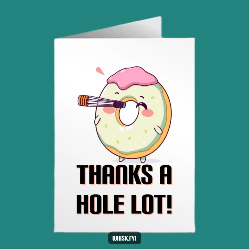 Free Printable Donut Whisk Thank You Card: Funny Downloadable Gift for Kindness